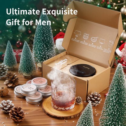 Pockfog 6 Flavors Electric Drink Smoker with RGB Lights – Perfect for Whiskey, Bourbon & Cocktails