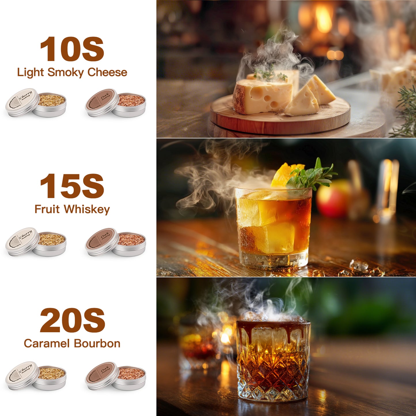 Pockfog Electric RGB Light Cocktail Whisky Smoker Kit