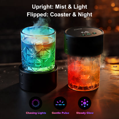 Pockfog 6 Flavors Electric Drink Smoker with RGB Lights – Perfect for Whiskey, Bourbon & Cocktails