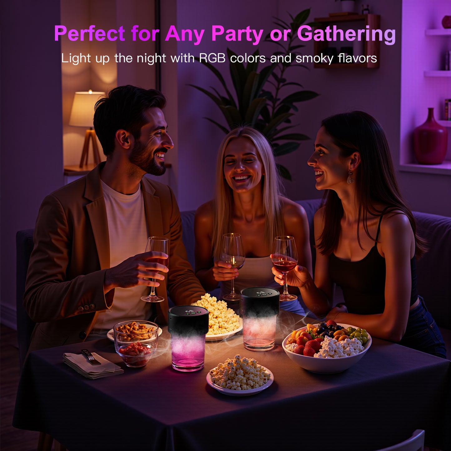 Pockfog Electric RGB Light Cocktail Whisky Smoker Kit